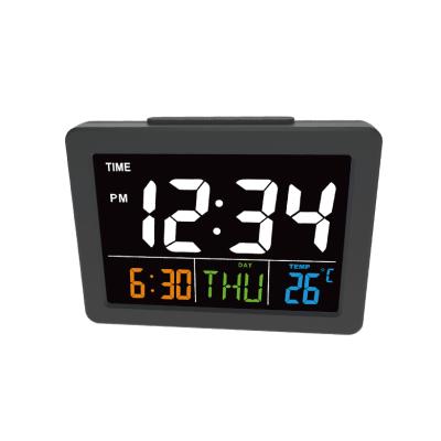 China Class High Quality Voice-control Colorful Screen Function Fashion 2 Digital Clock for sale