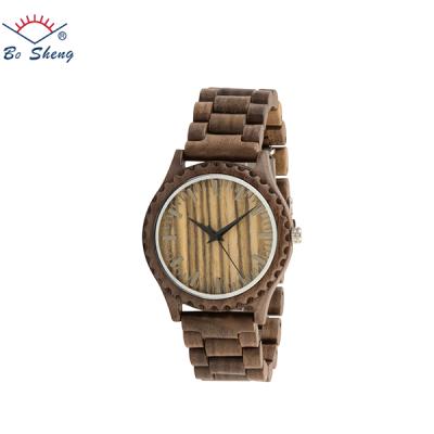 China Day / Date Mens Watches 240mm Wooden Strap Japan Movement (W6011) for sale