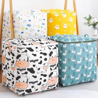 China Large Capacity Zipper Storage Bag Big Mac Clothes Movable Storage Box Quilt Finishing Quilt Packing Bag for sale