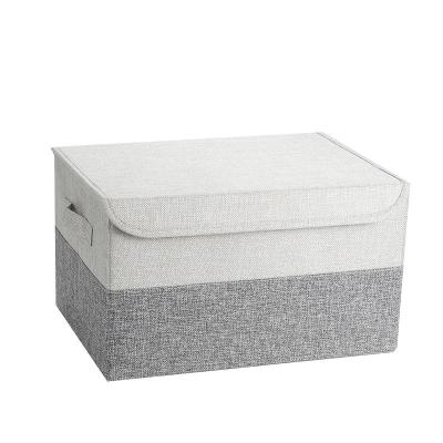 China Viable new Korean style foldable clothing fabric storage box with lid storage box thickened storage box factory wholesale for sale