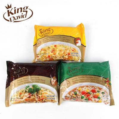 China King David Or Oem Bag Fried Natural Instant Noodle Chicken Flesh Vegetable Flavor Bag Fried Instant Noodle for sale