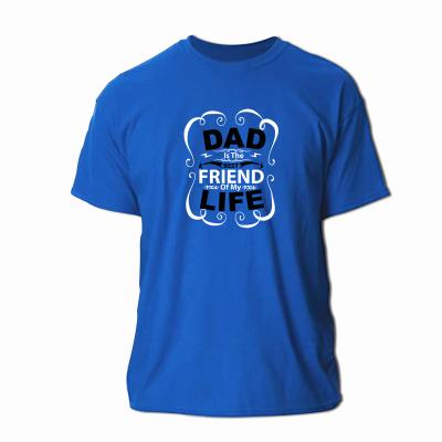 China Top Quality 180gsm Graphic Cotton Breathable Organic T-shirt Color Collar Fathers Day Mens Oversized Custom T-Shirts for sale