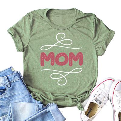 China Wholesale Price Breathable Fashionable Screen Print 100 Percent Cotton T-shirt For OE Plus Size Mothers Day Tees for sale