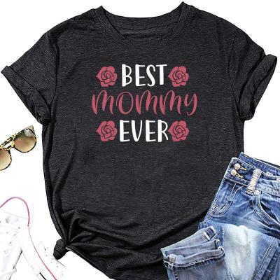 China Breathable Hot Sale 210gsm Sublimation With Custom Print Work T-shirt Casual Plain To Print Mothers Day T Shirts for sale