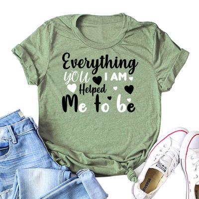 China High Quality Design Cotton Clothing Personalisiert Unisex V Shape Breathable Branded Overruns T-shirt Mothers Day T-Shirts for sale