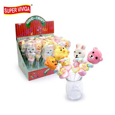 China Wholesale Natural Sweet Halal Marshmallow Cute Animal Shape Marshmallow Lollipop Fruit Marshmallow for sale