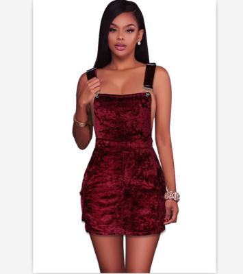 China Anti-Static Ready To Ship Sexy Red Short Velvet Bodycon Dress For Woman Party Wear for sale