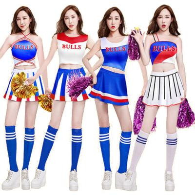 China MOQ 1PC Uniforms Cheerleading Bar Suits Baby Women Football News Group Jumpsuit Sexy Cheerleading Costumes Clothing for sale