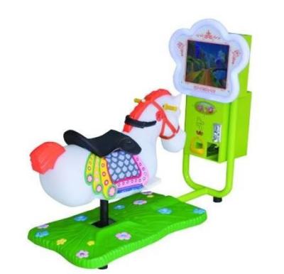 China New Kids Coin Operated Game Machine 3D Swing Horse Kiddie Ride Indoor Video Amusement Games for sale