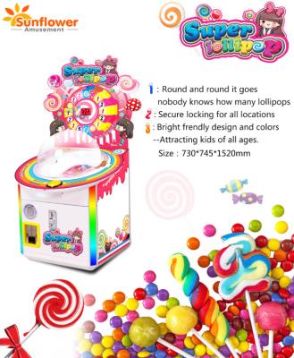 China 2018 sunflower new super lollipop gift /candy vending chupa game machine popular coin operated arcade game for sale for sale