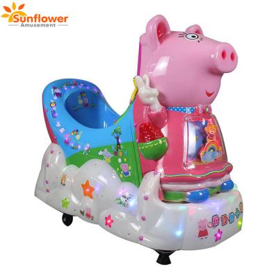 China New Amusement coin operated plastic Sapceship kiddie rides for the indoor game park for sale