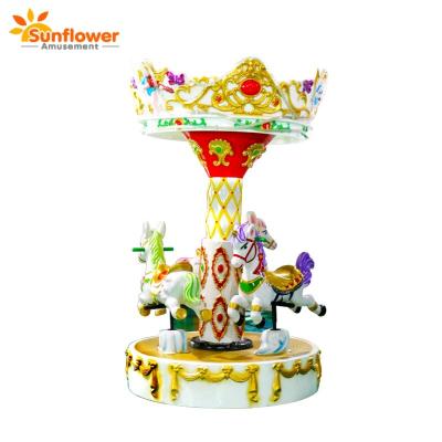 China Amusement park mini carousel coin operated kiddie rides New Outdoor Cheap Merry-Go-Around Mini carousel for sale