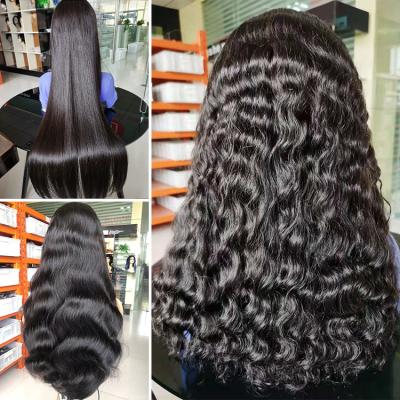 China No Tangle No Raw Human Hair LSY Unprocessed Vietnamese Burmese Virgin Wig Natural Wavy Hair Shedding Sellers, Cuticle Aligned Raw Hair Wigs for sale