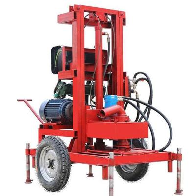 China Water Wells Rock Drill Rig Oil Drilling Rig Used Rotary Drilling Rig Machine Easy Move Portable Motor Belt Hook Drill Rig For Sale for sale