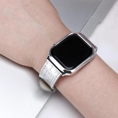 China Sports Series 38mm 40mm 42mm 44mm Watch Leather Genuine Leather Belt For Apple for sale