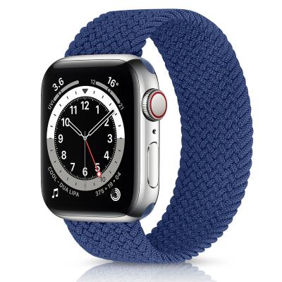 China Fabric Newcomer Braided Solo Loop Strap For Apple Watch 6/SE Nylon Bands 38/40/42/44mm For IWatch Sport Watch Bands for sale