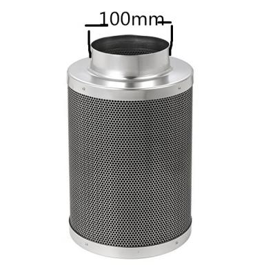 China Hydroponics Hydroponics Grow Tent Silver 38mm 4inch 400mm Size Activated Carbon Ventilation Exhaust Air Filter for sale