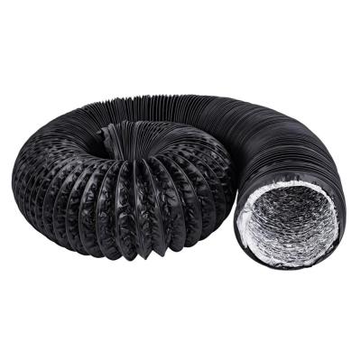 China HVAC Fire Retardant Black Flexible Ventilation Ducting Air Hoses For Elevate Tents, Drier Rooms, Kitchen for sale