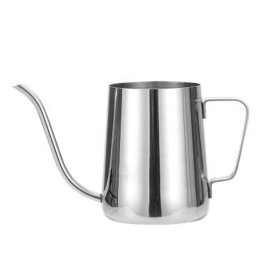 China Durable 12oz/350ml Stainless Steel Spill Over Kettle Gooseneck Long Narrow Spout Coffee Teapot Hand Drip Coffee Teapot for sale