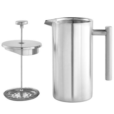 China WITH LID Stainless Steel Double Wall Coffee French Press for sale