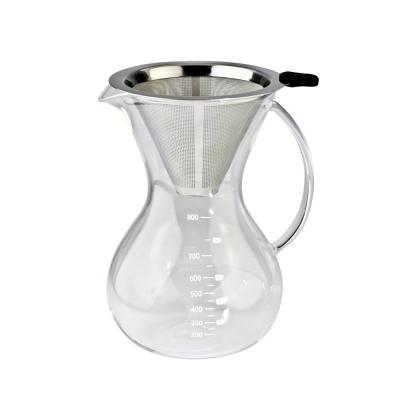 China With Scale Tray 800ML Glass Hand Brewing Pour Over Coffee Maker for sale