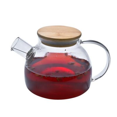 China With LID Top Selling Glass Round Teapot for sale