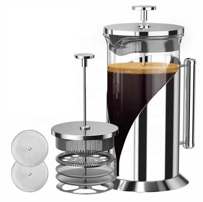 China WITH LID 800ML High Quality Glass Filtration 4 Level System French Press for sale