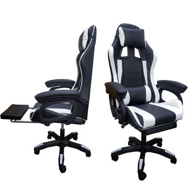 China Anji Cadeira Gamer Adjustable Black Large Gaming Chair Cooling Custom Gamer Chair With Footrest for sale