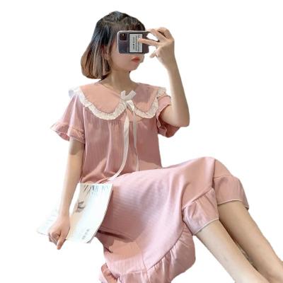 China Wholesale New Soft Home Summer Sleep Fashion Nightgown Women QUICK-DRY Bath Short-sleeved for sale