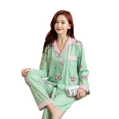 China Spring and winter large QUICK DRY home clothes set new long V-neck wrap cardigan knitted women's pajamas for sale