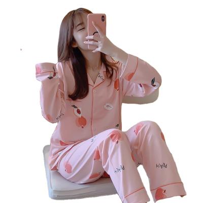 China Hot spring and autumn women's long sleeved shorts sleeved slim style can wear home clothes to suit pajamas for sale