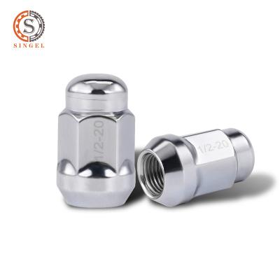 China China Supplier Steel Car Wheel Nut Hex 19mm Chrome Wheel Lug Nuts Swell Acorn 1/2-20 Lug Nuts Fit Ford Car for sale