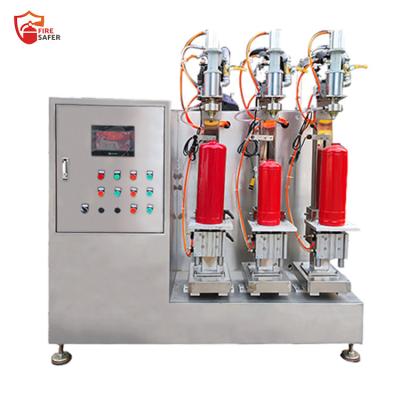 China Automatic dry firesafer dcp filling machine ABC powder fire extinguisher refilling machine for fire extinguisher for sale