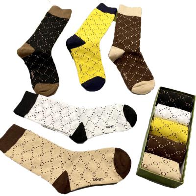 China Men's Sports Luxury Women's Classic Socks Letter Printing Designer Cotton Casual Sock With Box Pack Fashion Branded Socks for sale