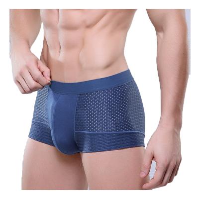 China Breathable Men Fashion Briefs Mesh Ice Silk Fabric Breathable Underwears For Man Male Cheap Modal Sports Shorts Soft Tight Briefs for sale