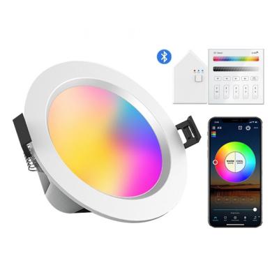 China Alexa Google amason APP remote control smart trimless modern RGB voice led downlight for sale