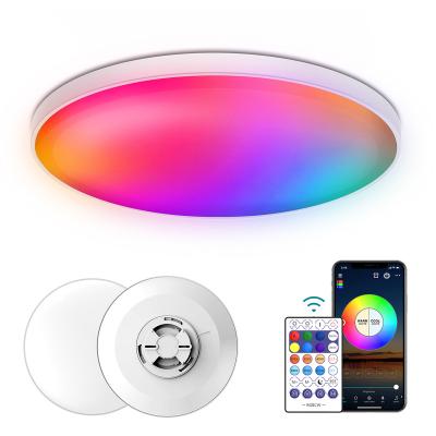 China Outdoor Mounted 28W Wifi Voice Control RGB App Smart Led Ceiling Light White Color RGB for sale