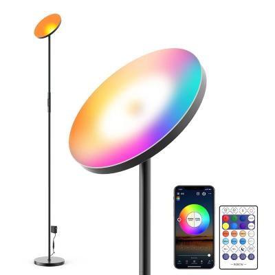 China Modern High End Led Hotel RGB Sunset Lamp RGB Indoor Solar Floor Lamp Nordic Corner Floor Lamp for sale