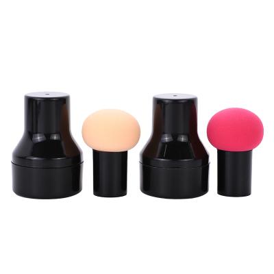 China Wholesale Different Color Latex Non-Sponge Long Handle Powder Puff Makeup Sponge for sale