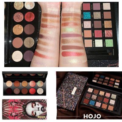 China HOJO 15 Colors Chain Limited Waterproof Matte Glitter Natural Nude Makeup Eyeshadow Palette Waterproof Lasting Eye Beauty Makeup With Brush for sale