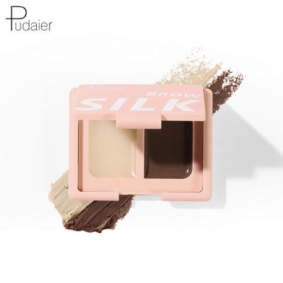 China Pudaier Waterproof 2 in 1 Natural Eyebrow Powder Makeup Palette 3D Eyebrow Enhancers Shade Cake Beauty Kit for sale