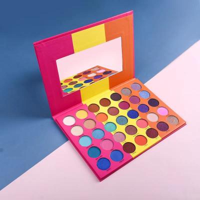 China Hot Sale Professional Eye Makeup 35 Color Eyeshadow Palette Private Label Makeup With Mirror Palette for sale