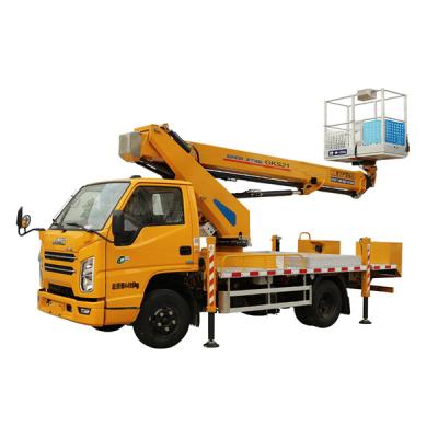 China Isuzu Elf Hydraulic Telescopic Boom Truck / Aerial Platform Truck for sale