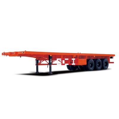 China Reliable Lowbed Flat Bed Trailers For Flatbed Container Hauling 80t Removable Lowbed Trailer for sale