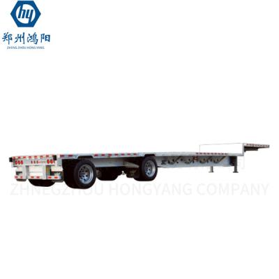 China Versatile 80t Removable Flat Bed Equipment Trailer For Excavators And Heavy Machinery for sale