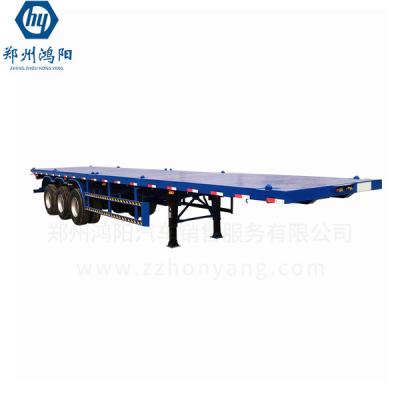 China Brand New Flatbed Trailer 4 Axles Lowbed Truck Trailer With Custom Colors Unit Prices for sale