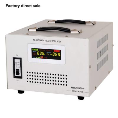 China High Output Type 3KVA Automatic Voltage Regulator SVC Precision AVR Servo Motor Stabilizer for sale