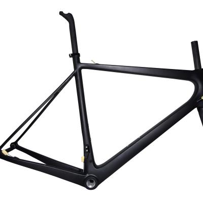 China Road Bikes 700C Full Carbon Bicycle Frame S/M/L Carbon Gravel Frame Bici Cyclocross Road Bike Frame for sale