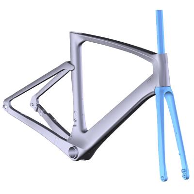 China Road Bikes China Factory New 2021 Flat Mount Disc Brake Road Bike Carbon Frame Customzied Paint for sale