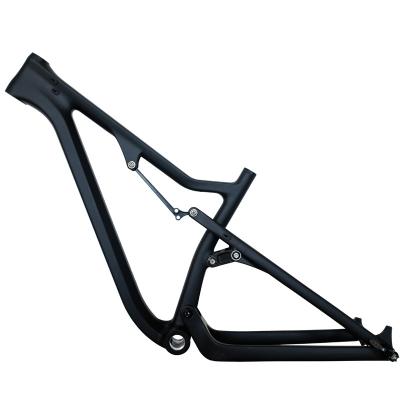 China Mountain Bikes MTB Fat Bike Frame 26er MTB Full Suspension Carbon Bike Frame Post Mount Disc Brake Design 74mm for sale